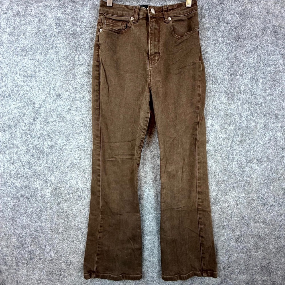 Kido Jeans Womens Small Brown Denim Dark Wash High Rise Bootcut Leg Cowgirl